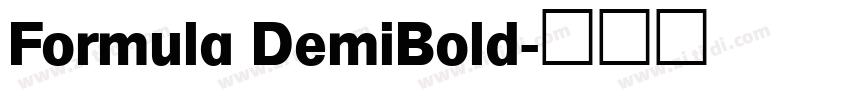 Formula DemiBold字体转换